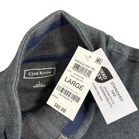 Club Room Men's Classic Fit Quarter Zip Sweater Size L $60 - Picture 6 of 7